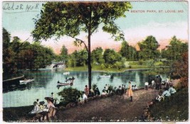 Postcard Benton Park St Louis Missouri 1908 - £3.81 GBP