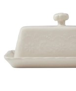 Pioneer Woman ~ &quot;Toni&quot; ~ Stoneware ~ Embossed ~ Linen ~ Covered Butter Dish - $35.78 CAD