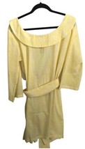 PLUM PRETTY SUGAR Womens Robe Scoop Back Knee Length Yellow Floral Large... - £9.17 GBP