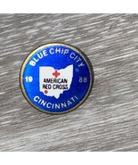 Vintage 1988 American Red Cross ARC Pin Pinback Cincinnati OHIO Blue Chi... - £3.83 GBP