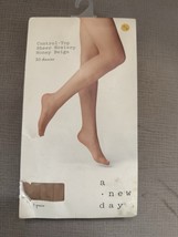 A New Day CONTROL TOP SHEER HOSIERY Honey Beige 20 denier Size Small/Med... - $5.93