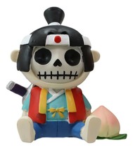 Furrybones Japanese Samurai Hero Momotaro Skeleton Statue Toy Furry Bone... - $279.41 MXN