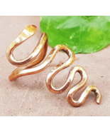Solid Pure Copper Minimalist Healing Ring, Handmade, Unisex, Snake Ring - $22.56 CAD+
