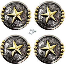 Concho Set of 4 Screw Back Conchos Western Saddle  401625 - $24.74