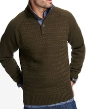 $80 Weatherproof Men&#39;s Basket Stitch Sweater,Color :Military Olive , Siz... - £30.95 GBP