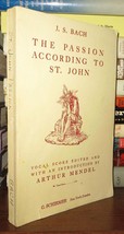 Bach, John Sebastian The Passion According To St. John Vintage Copy - $53.24