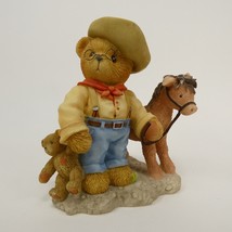 2001 Cherished Teddies 789755 Roosevelt Cowboy Horse Bear Figurine QAKP0 - £11.16 GBP