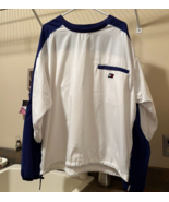 TOMMY HILFIGER Athletics white/blue Pullover Jacket XXL Flag Color Block - $449.74 MXN