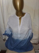 American Sweetheart V-Neck SS Cotton Pull Over with Rolled Sleeves Small - $8.29 CAD