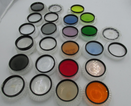 Lot of 25 Lens Filters + Adapters 55mm Kenko Hoya Vivitar  PR0711-8 - $257.99
