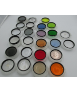 Lot of 25 Lens Filters + Adapters 55mm Kenko Hoya Vivitar  PR0711-8 - £202.87 GBP