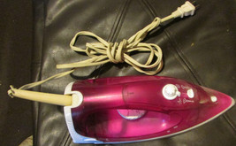 Proctor Silex Clear Steam 14429S Pink / White Iron Cl EAN - Works Perfectly - $14.96