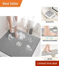 Family-Friendly 24x24 Non-Slip Shower Mat - Soft PVC, Phthalate-Free in ... - $34.60