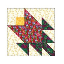 Tulip Paper Piecing Quilt Block Pattern  057 A - $2.75