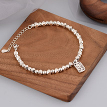 FOXANRY 925 Stamp Bracelets for Women New Trendy Elegant Simple String of Beads  - £10.00 GBP