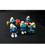 VINTAGE SMURF LOT OF 5 FIGURES SCHLEICH PEYO 1970s 80s Smurfs Toys PVC - $275.21 MXN