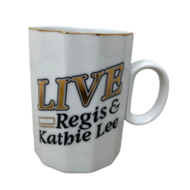 VTG Live Regis &amp; Kathie Lee White Mug w/ Golden Trim - £55.22 GBP