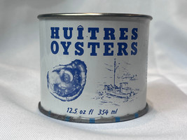 Madison Seafood Co Madison MD VTG Huitres Brand Oysters 12.5 Oz Tin Can ... - $29.65