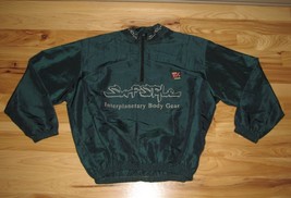 VTG 90s Surf Style Windbreaker Jacket Iridescent Green Pullover hood 1 size - $49.39
