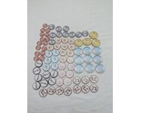 Lot Of (70+) Cardboard Circular Board Game Tokens Coins Honey Milk Sugar... - $19.79