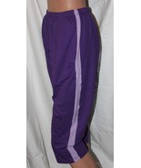 FREEDOM FIT ZONE 100% COTTON ELASTIC WAIST CAPRIS PURPLE/LILAC WOMENS AL... - $11.99