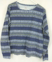 Northcrest Women&#39;s Long Sleeve Shirt With Nordic Design Size Medium 100%... - $9.38