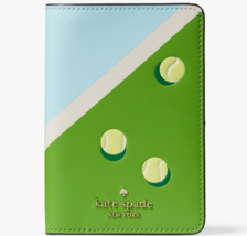 Kate Spade Grand Slam Leather Passport Holder KF503 Tennis Green Blue Na... - £31.19 GBP