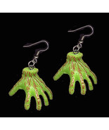 Funky Bloody Green Thing HANDS EARRINGS Horror Monster Body Part Novelty... - $111.19 MXN