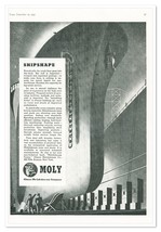 Print Ad Climax Molybdenum Company Shipshape Vintage 1937 Art Deco Advertisement - £9.80 GBP