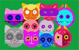 Pepita Needlepoint Canvas: Cat Art, 12&quot; x 8&quot; - £67.95 GBP+