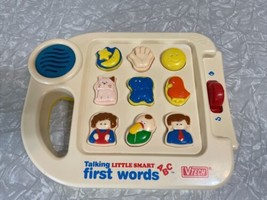 Vtg VTECH Talking First Words Little Smart Electronic Baby Toy. Handle. Tested - £15.32 GBP
