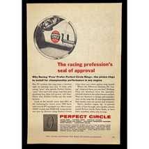 Perfect Circle Piston Rings Vintage Print Ad 60s Racing Pros Automotive - £13.97 GBP