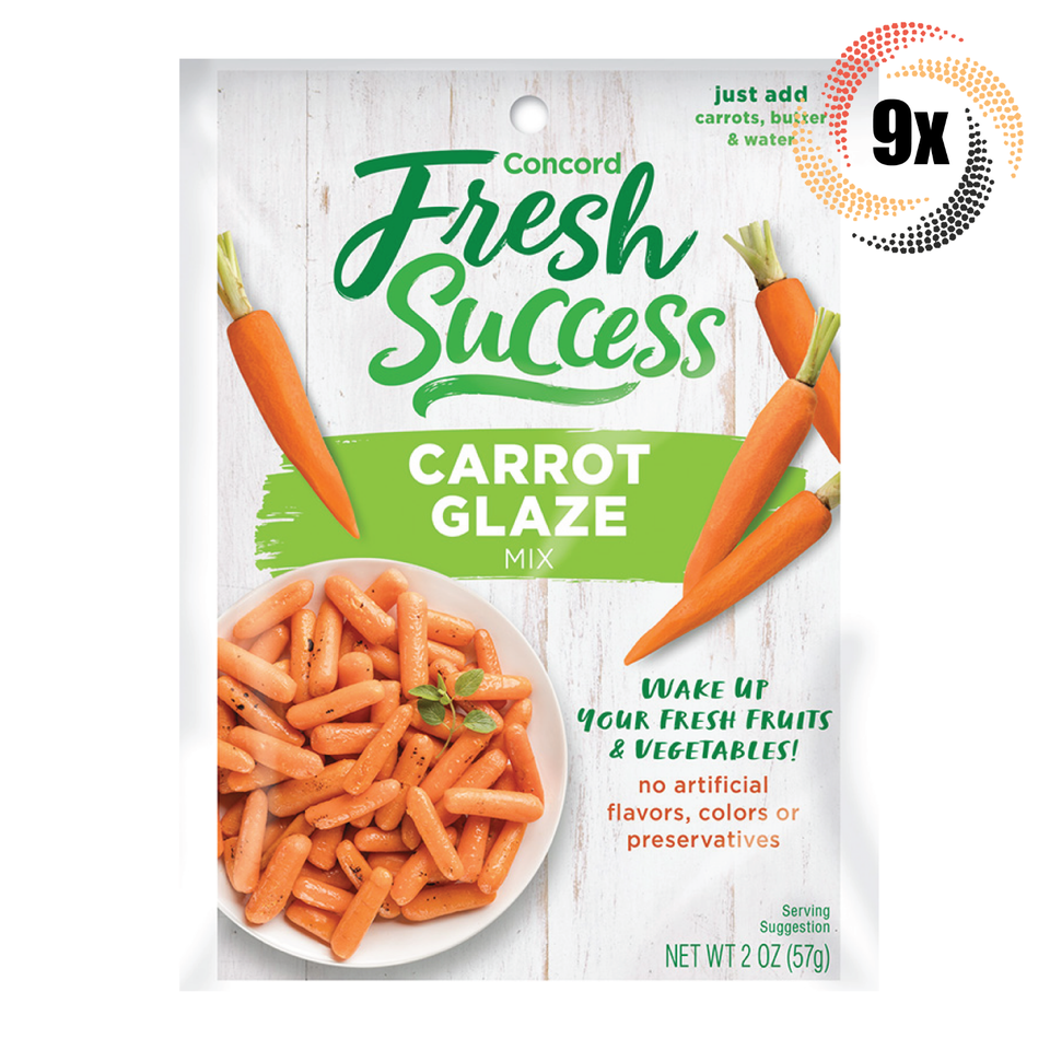 9x Packs Concord Fresh Success Carrot Glaze Flavor Seasoning Mix | 2oz - £19.25 GBP