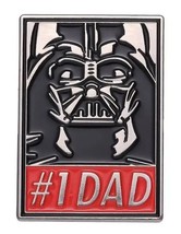 Star Wars Darth Vader Head Over #1 Dad Phrase Metal Enamel Lapel Pin NEW UNUSED - £6.05 GBP