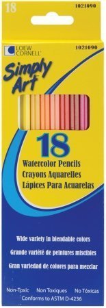 Loew-Cornell 1021090 Simply Art Watercolor Pencils 18-Pkg - $12.82