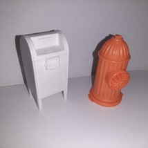 Vintage Candy Containers FLEER Fire Hydrant &amp; Mail Box WITH CANDY Hearts &amp; Dogs - £11.68 GBP