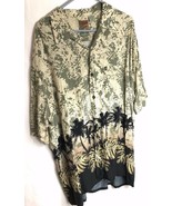 Man&#39;s 100% Rayon Hawaiian Shirt, XL, Green Palm Tree Design, Man&#39;s Gift - $605.26 MXN