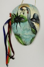 Mexico Hand Painted Mask Face Folk Art Signed Tonala EL 7 Coldiv Art Mexican - £47.84 GBP