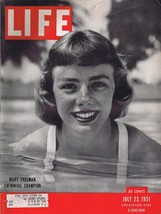 ORIGINAL Vintage Life Magazine July 23 1951 Swimmer Mary Freeman - £15.48 GBP