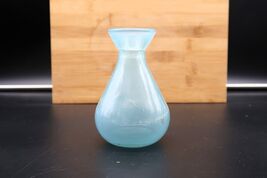 Vtg Handmade Blue Opaline Look Small Bud Vase Beautiful Simple Decor 4.25" - $29.99