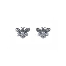 Esse Marcasite Sterling Silver Marcasite Bumble Bee Stud Earrings  - $117.00