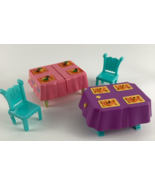 Dora The Explorer Talking Dollhouse Dining Room Table Chairs Food Flip V... - $33.55 CAD