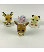 Funko Pokemon Figures Topper Miniature Meowth Mew Raichu Eevee 4pc Lot Toy - $20.52 CAD