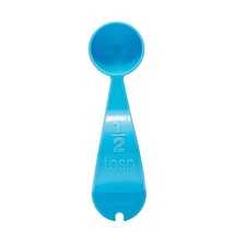 Tupperware 1/2 TBSP Measuring Spoon Aqua Blue Embossed Curved 6142 Repla... - $9.76