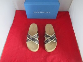 JACK ROGERS Lexi Criss-Cross Sandals $138Camo/Platinum - US Size 8 1/2  ... - £28.15 GBP