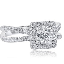 1.24 Carat Round Cut Diamond Engagement Proposal Ring 14k White Gold - £1,990.39 GBP