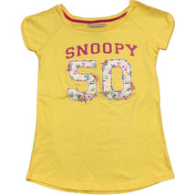 Vintage Snoopy Peanuts Anniversary Women&#39;s Juniors T-Shirt Size S NWOT Yellow - £85.29 GBP
