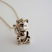 Lucky Cat Charm Necklace - £34.34 GBP