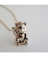 Lucky Cat Charm Necklace - £34.11 GBP