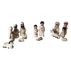 Nativity Set 14 piece Jesus Mary Joseph 3 Wise Men Animals Angel Made In... - £22.72 GBP